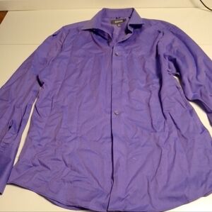 Kenneth Cole Reaction Purple Slim Fit 17 100% Cotton Button Down Shirt